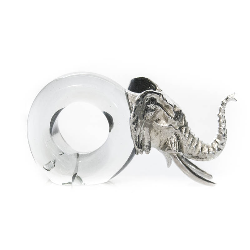 Mini Pewter Elephant Napkin Ring