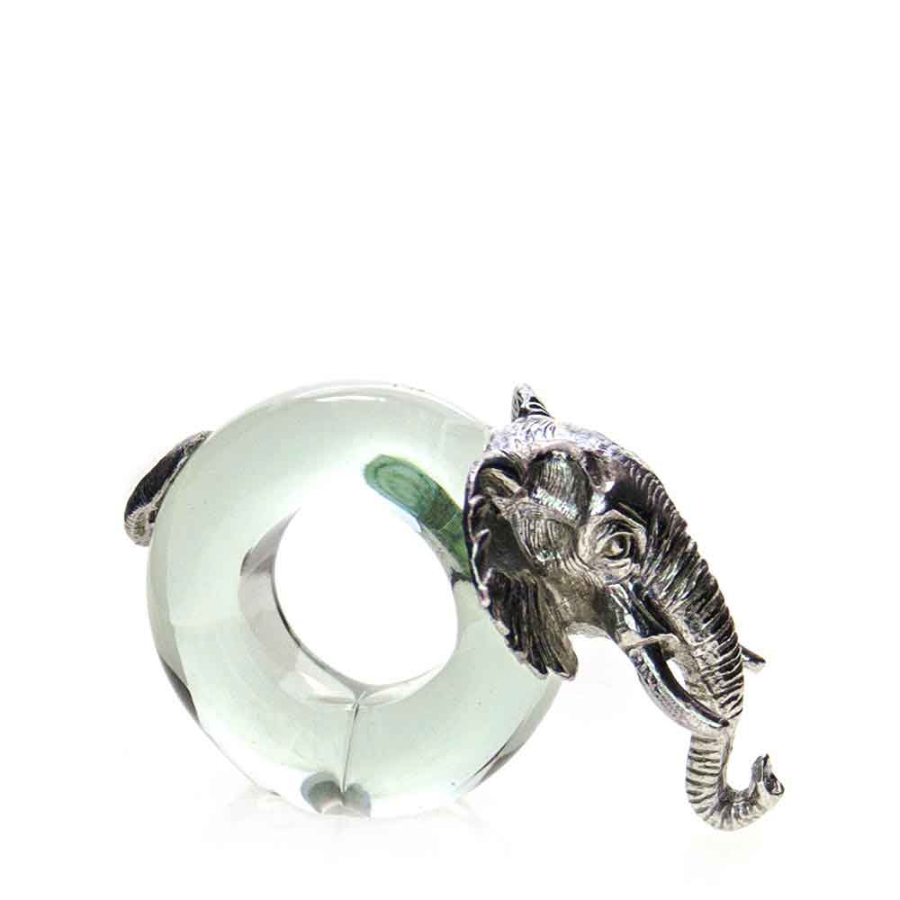 Mini Pewter Elephant Napkin Ring