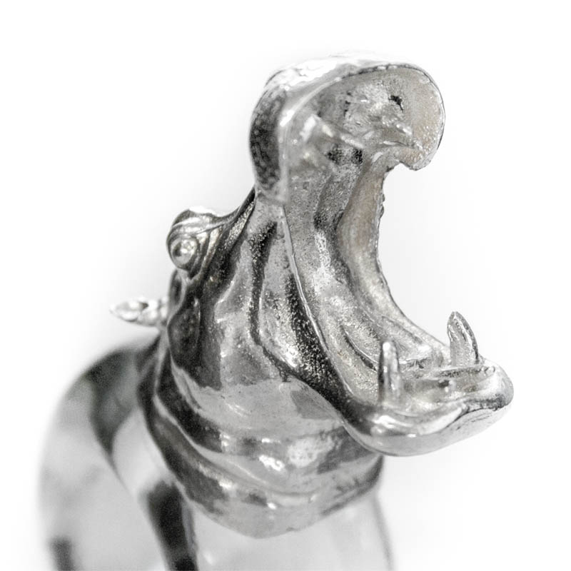 Mini Pewter Hippo Napkin Ring