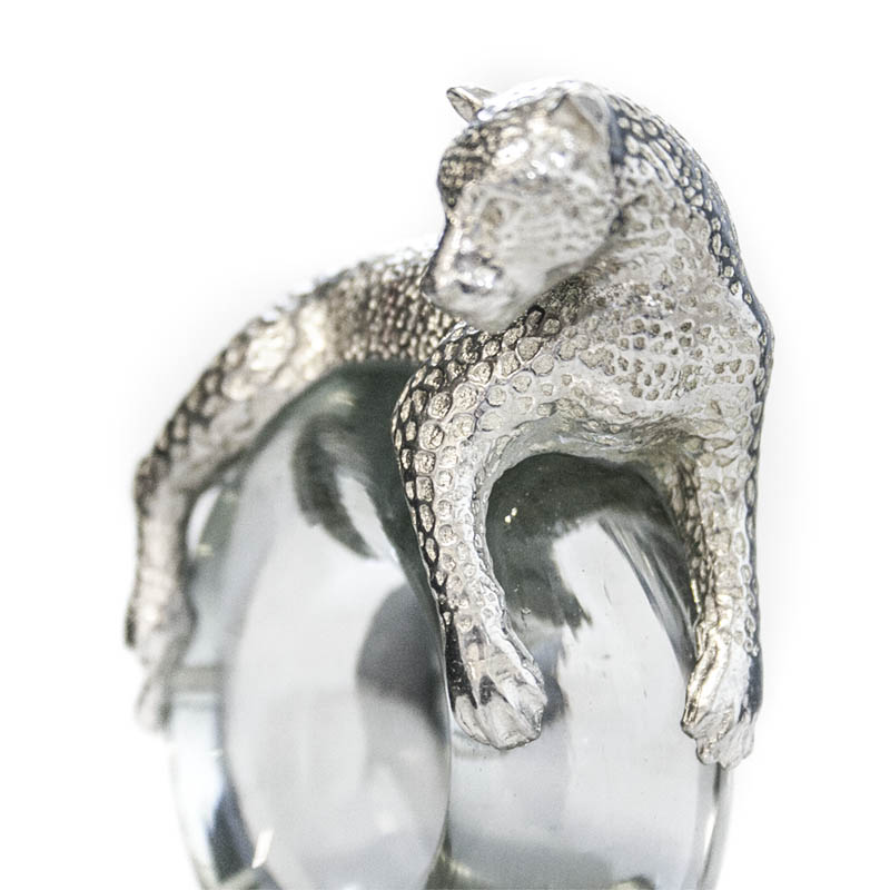 Mini Pewter Leopard Napkin Ring