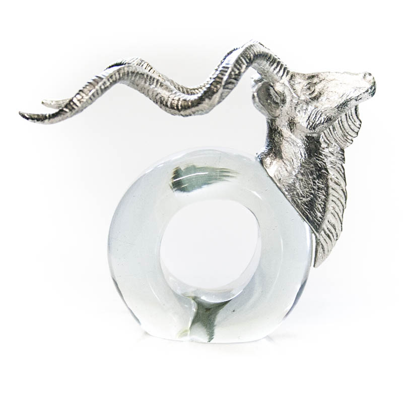Mini Pewter Kudu Napkin Ring