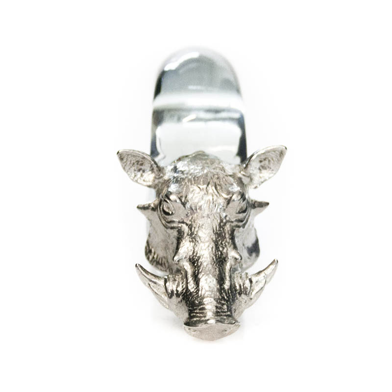 Mini Pewter Warthog Napkin Ring