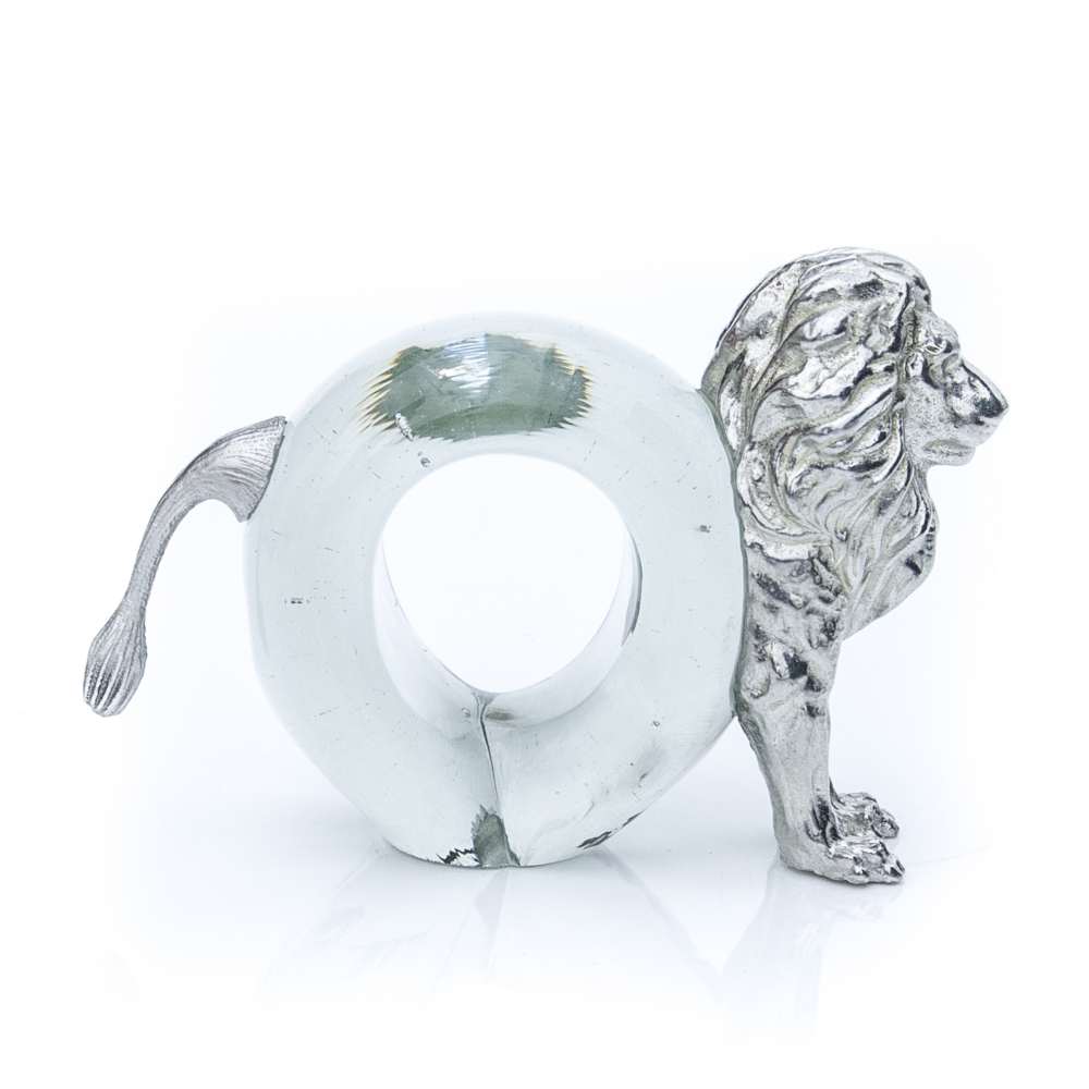 Mini Pewter Lion Napkin Ring