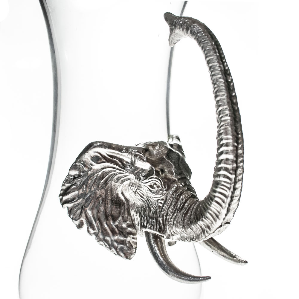 Pewter Elephant Handle Jug