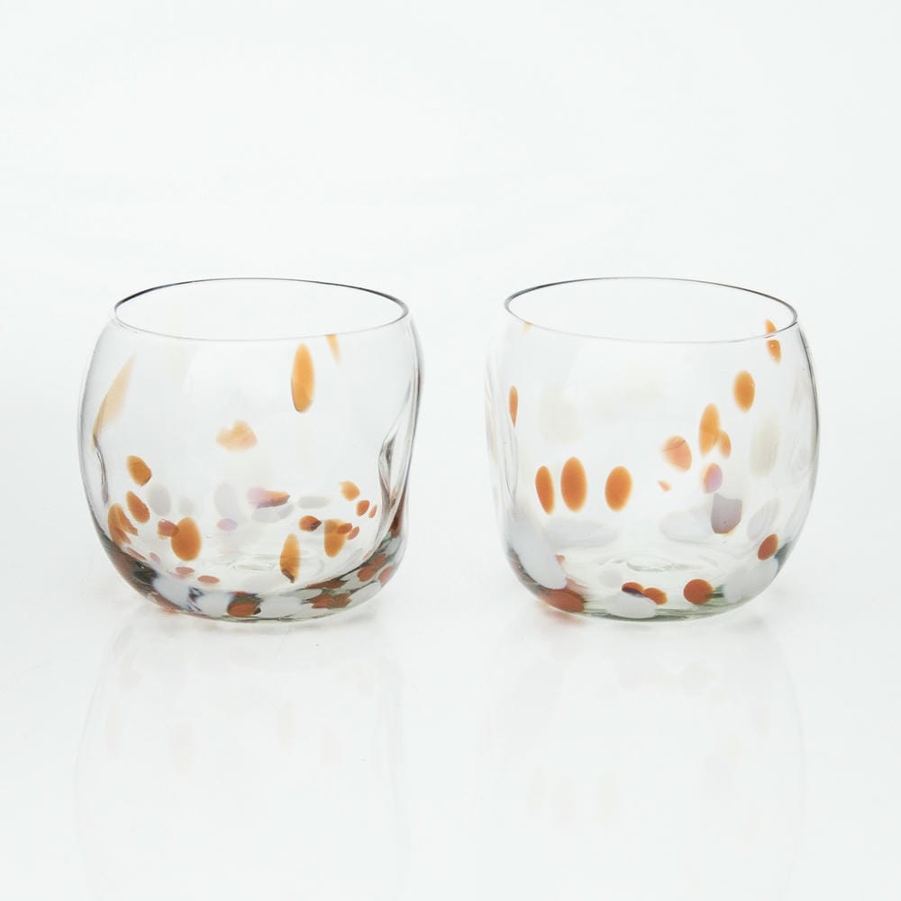 Utopia Organic Indented Short Tumbler With Colour Flecks