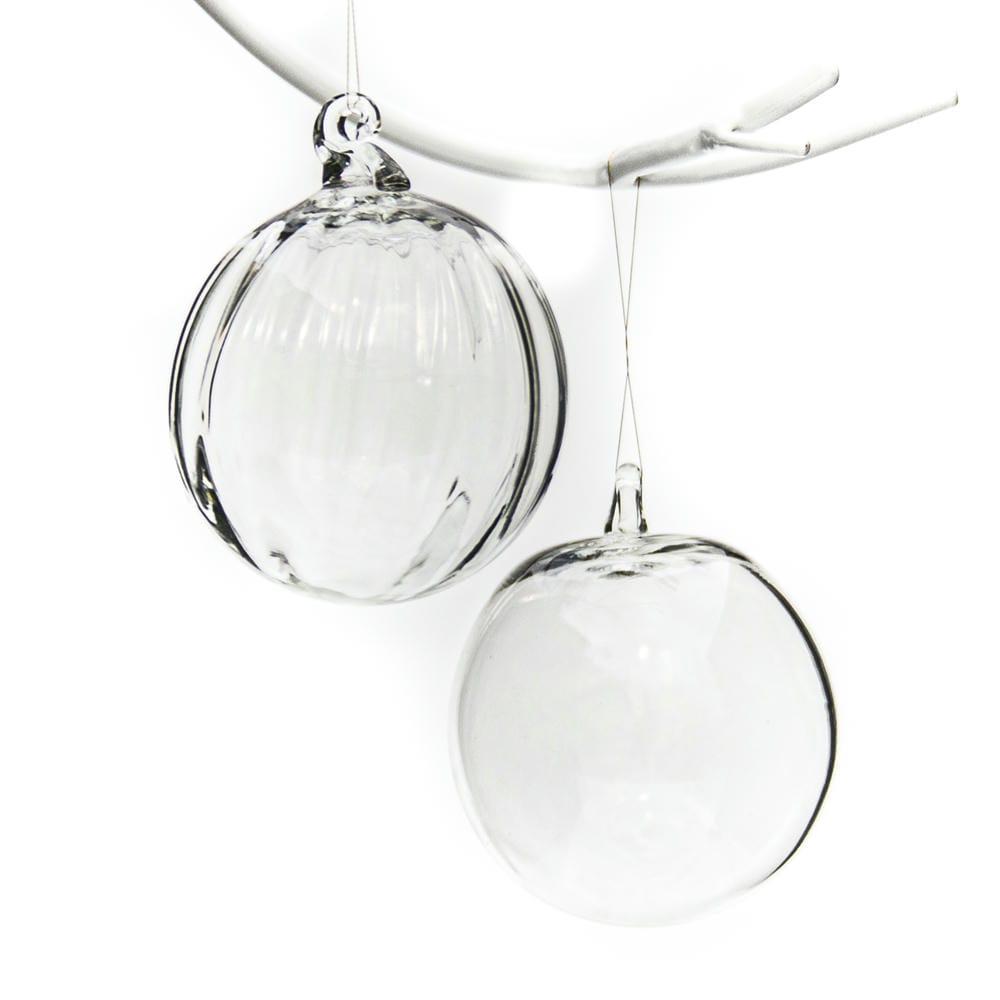 Clear Glass Christmas Ball Decoration 