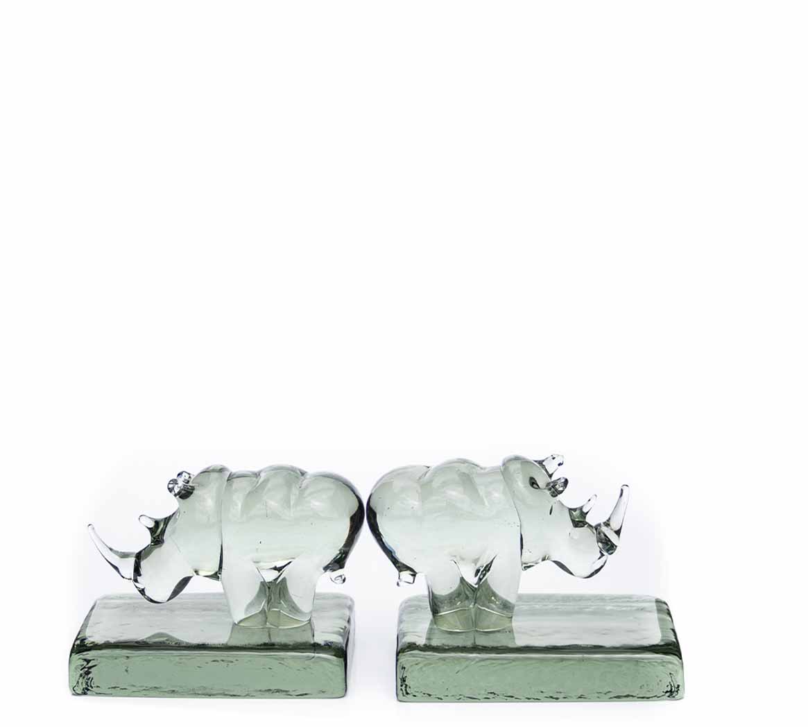 02-C-BE - Medium Rhino Bookends (pair)