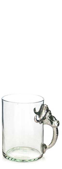 B-04 - Large Beermug Buffalo Pewter Handle
