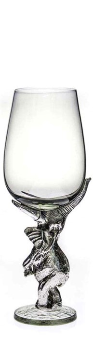 BR-01-P - Bremers Bordeaux Pewter Elephant Stem Glass