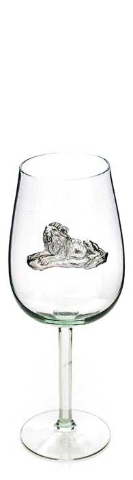 BR-BO-083-P - Bordeaux Glass - Pewter Lion On Bowl