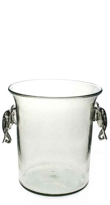 IB-01-P - Ice Bucket With Elephant Pewter Handle