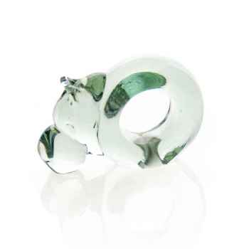 Mini Glass Hippo Napkin Ring
