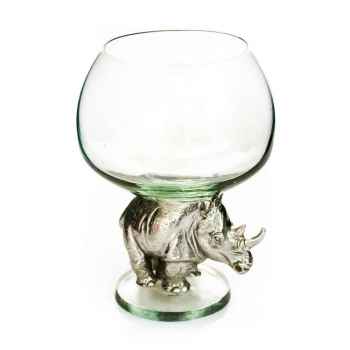 Bremers Cognac Pewter Rhino Stem