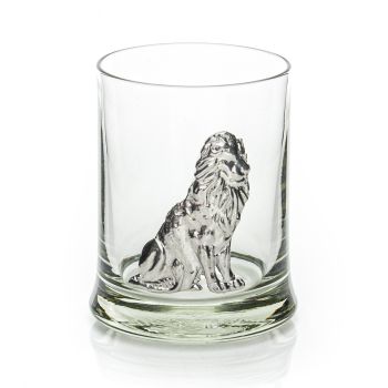 Whiskey Tumbler With Pewter Lion
