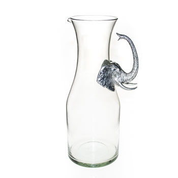 Pewter Elephant Handle Jug