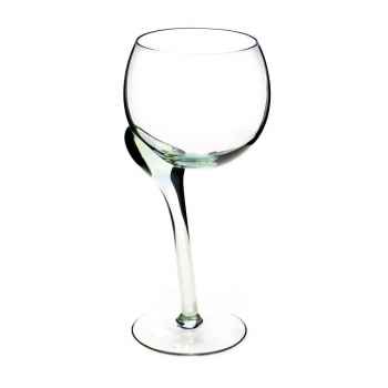 Crooked Stemmed Red Wine Glass